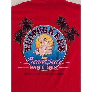 Vintage 80's Fudpuckers Ya Ain't Been Pucked Mens XL Red Short Sleeve T Shirt